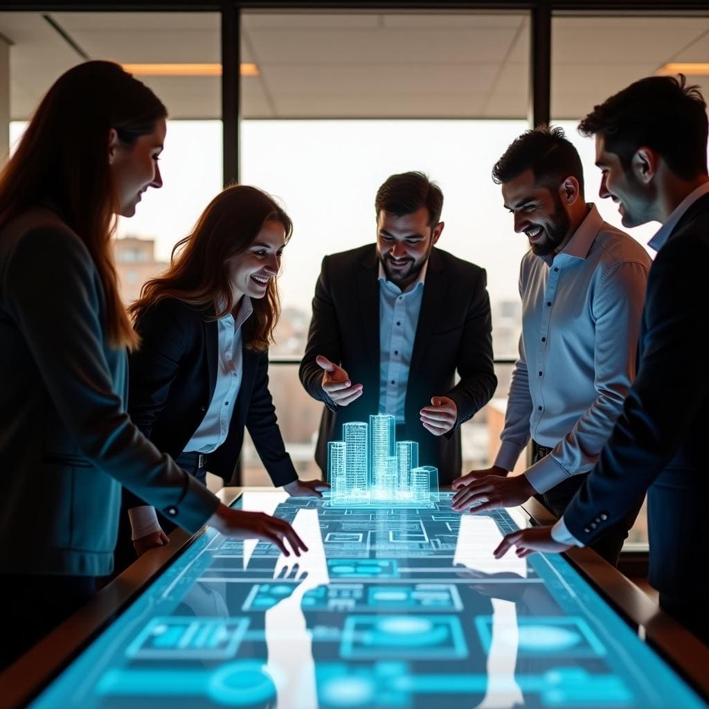 Equipo de empresa de servicios